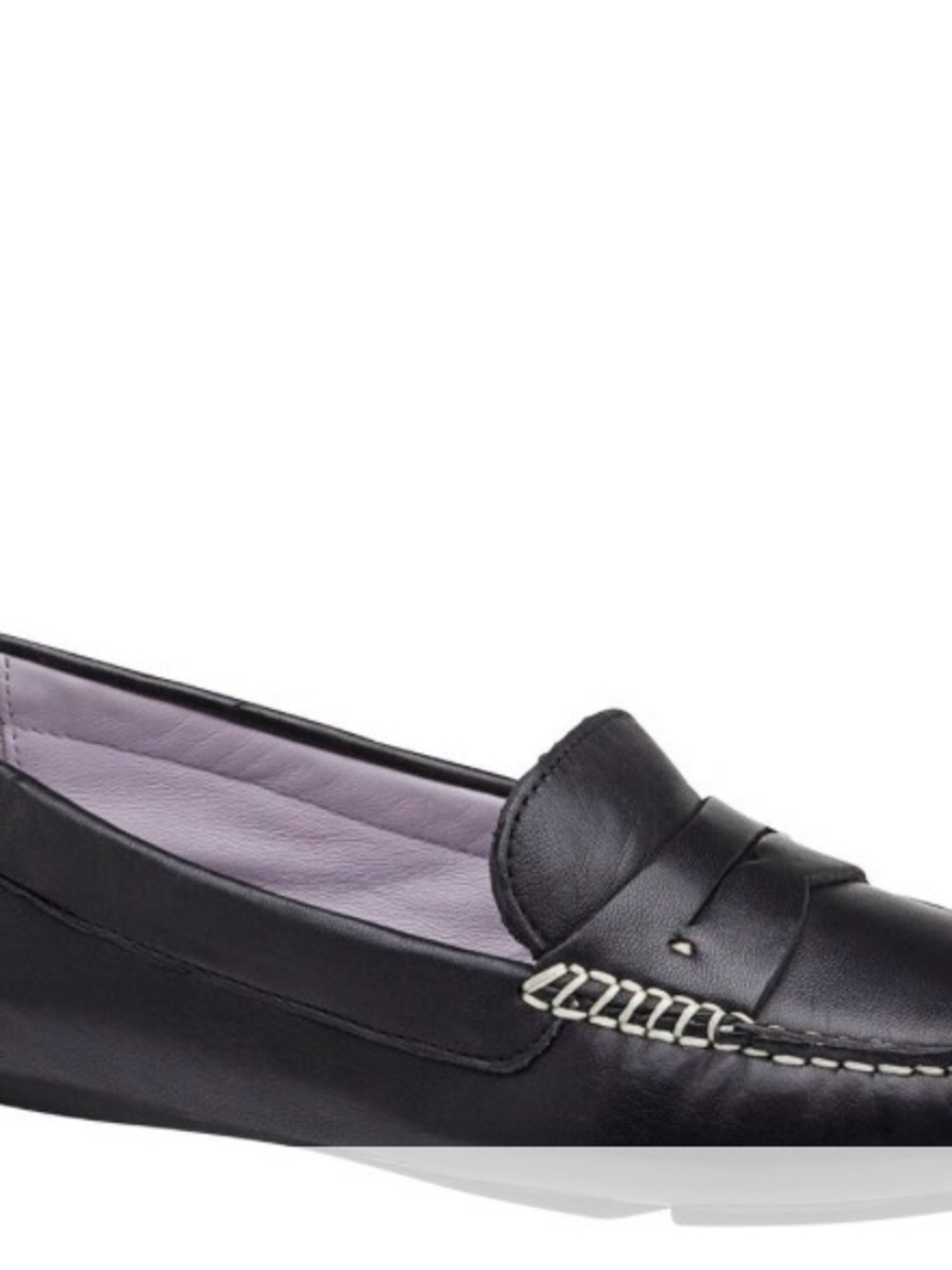 Johnston & Murphy Women's Black Leather Penny Loafers